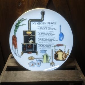 Vintage My Kitchen Prayer Wall Plate